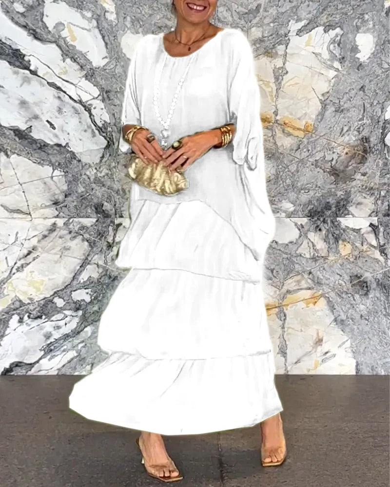 MW | Locker geschichtetes Maxikleid