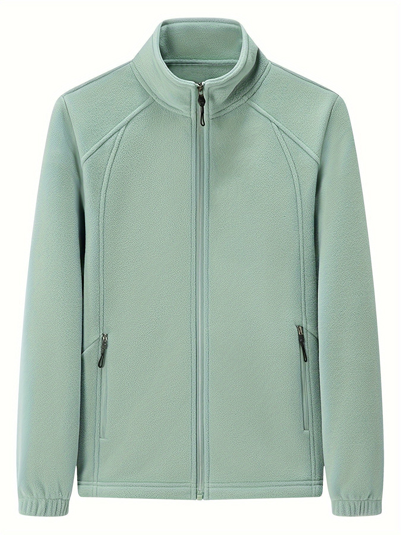 MW | Plüsch Damen Outdoorjacke mit Stehkragen und langen Ärmeln