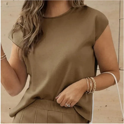 MW | MW – Elegantes zweiteiliges Set mit weiter Hose & T-Shirt