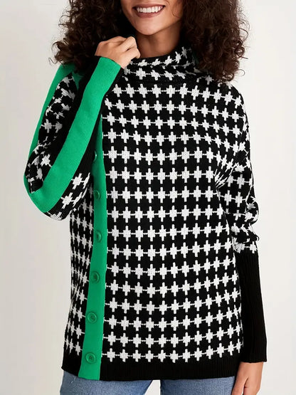 MW | Rollkragenpullover mit Allover-Muster