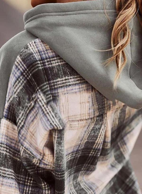 MW | Bequemes langärmeliges Patchwork-Sweatshirt