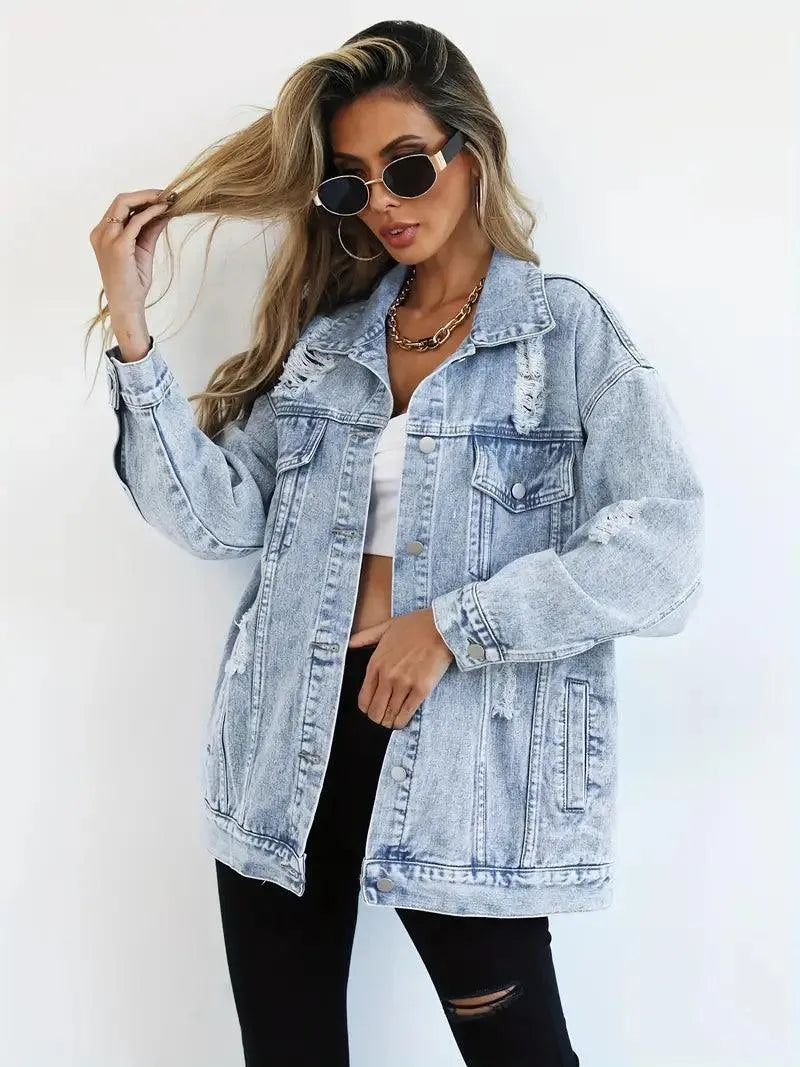 MW | Trendy Oversized Denim Jacket für Frauen