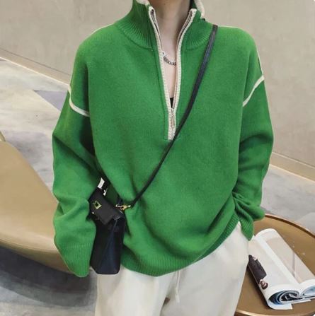 MW | Stehpullover mit Reißverschluss