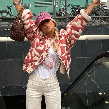 MW | stilvoll bedruckte Steppjacke