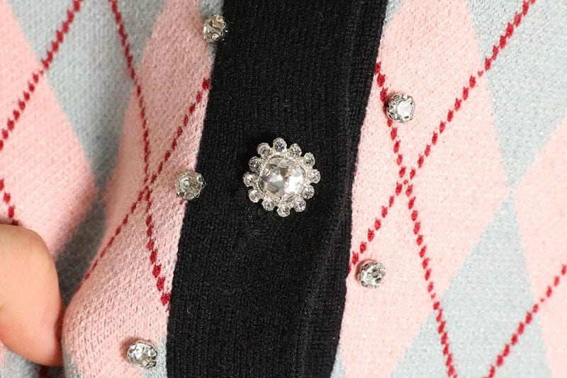 MW | MW Vintage Diamant-Karo-Strickpullover