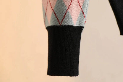 MW | MW Vintage Diamant-Karo-Strickpullover