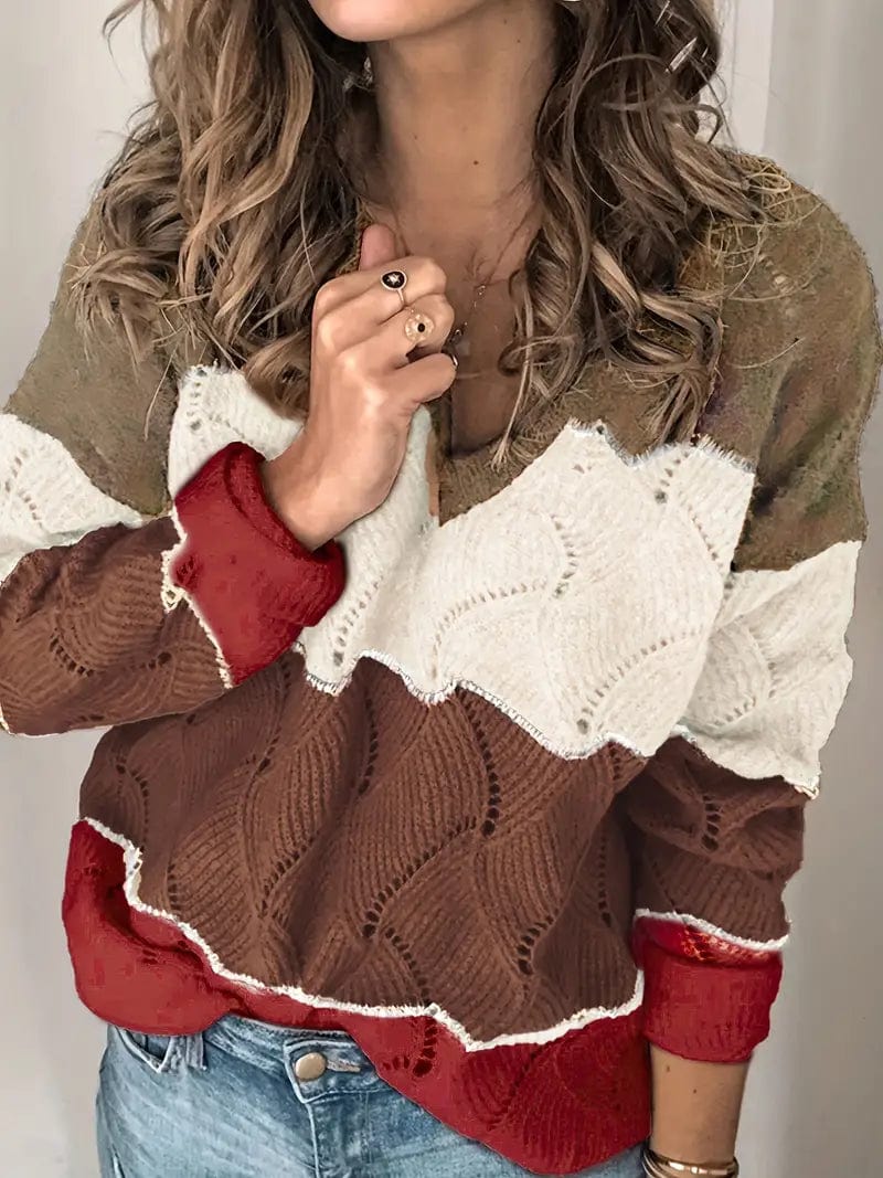 MW | Pullover mit V-Ausschnitt