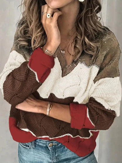 MW | Pullover mit V-Ausschnitt