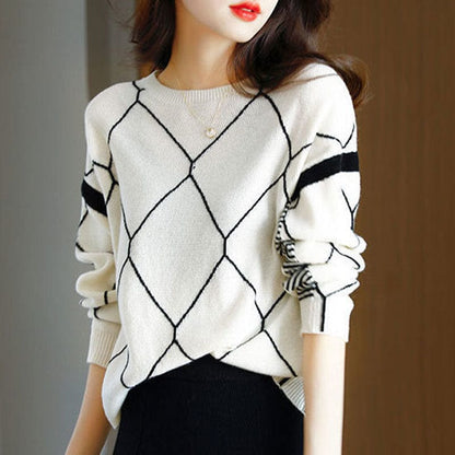 MW | Pullover mit kontrastfarbenem Karomuster 2024