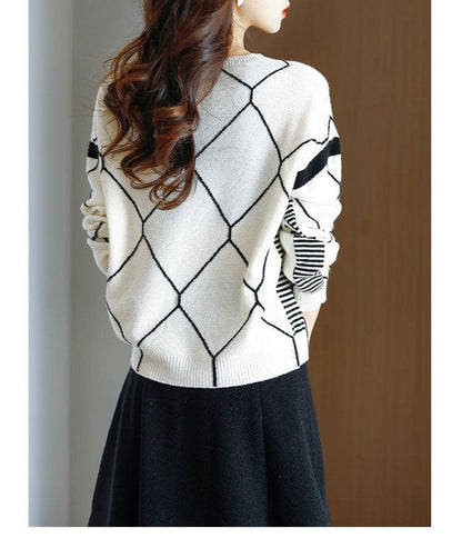 MW | Pullover mit kontrastfarbenem Karomuster 2024