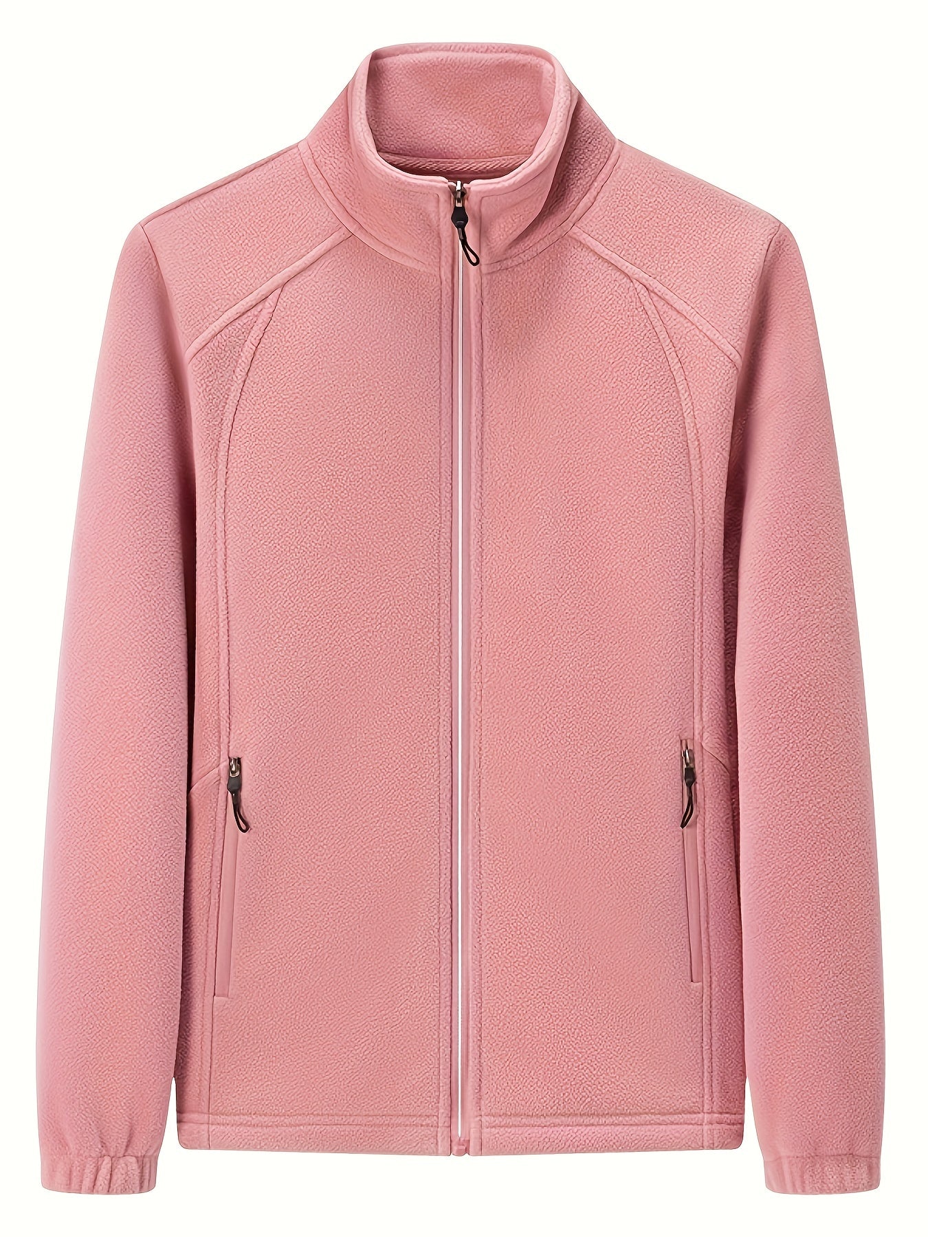 MW | Plüsch Damen Outdoorjacke mit Stehkragen und langen Ärmeln