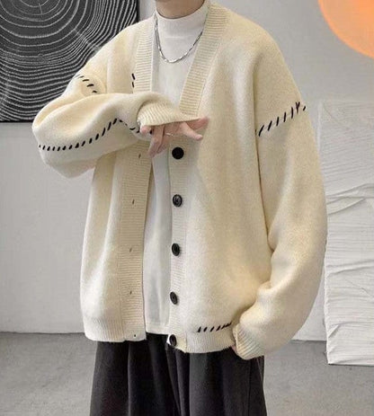 MW | Vintage V-Ausschnitt Cardigan-Pullover