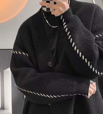 MW | Vintage V-Ausschnitt Cardigan-Pullover