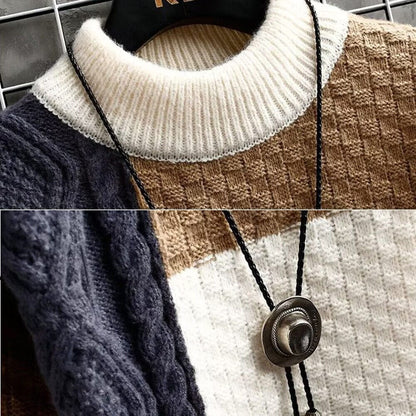 MW | Patchwork Jacquard Strickpullover