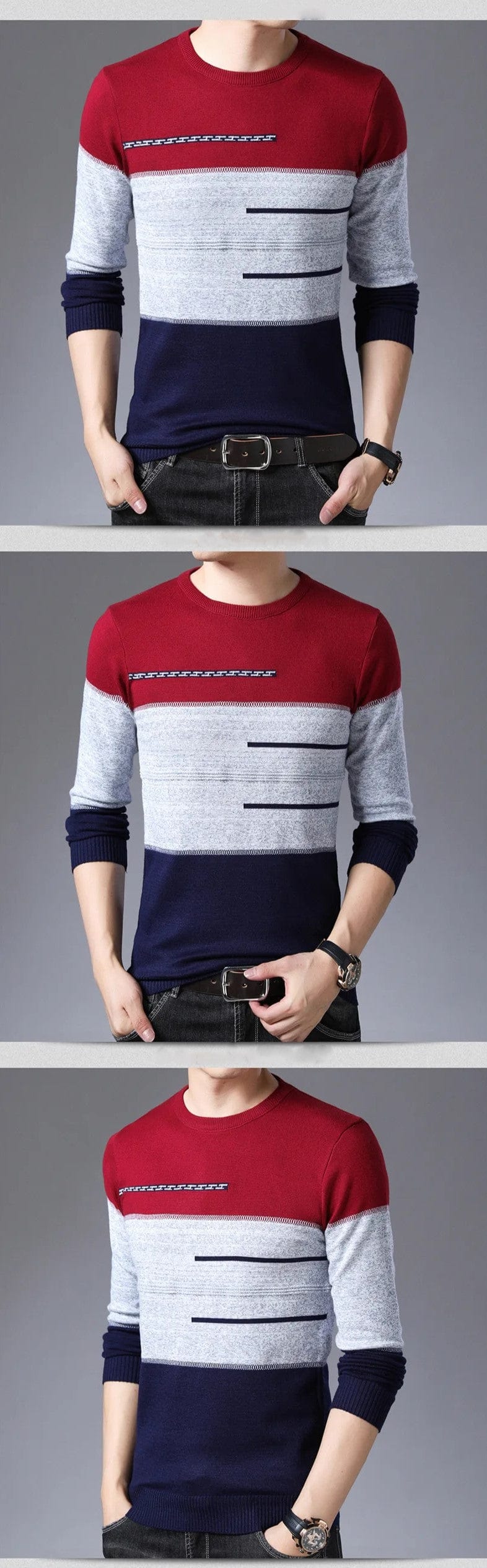 MW | Pullover aus gestreifter Baumwolle