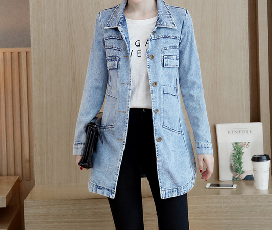 MW | Übergroße, lässige Jeansjacke