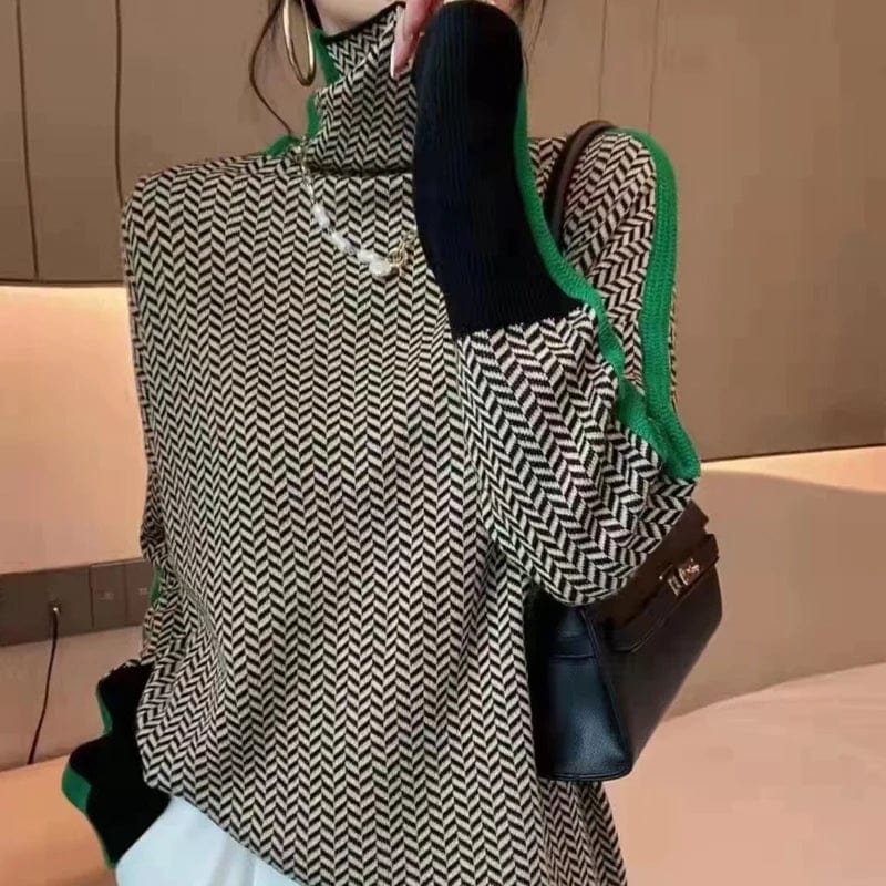 MW | Pullover mit geometrischem Druck