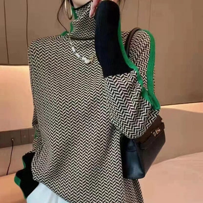 MW | Pullover mit geometrischem Druck