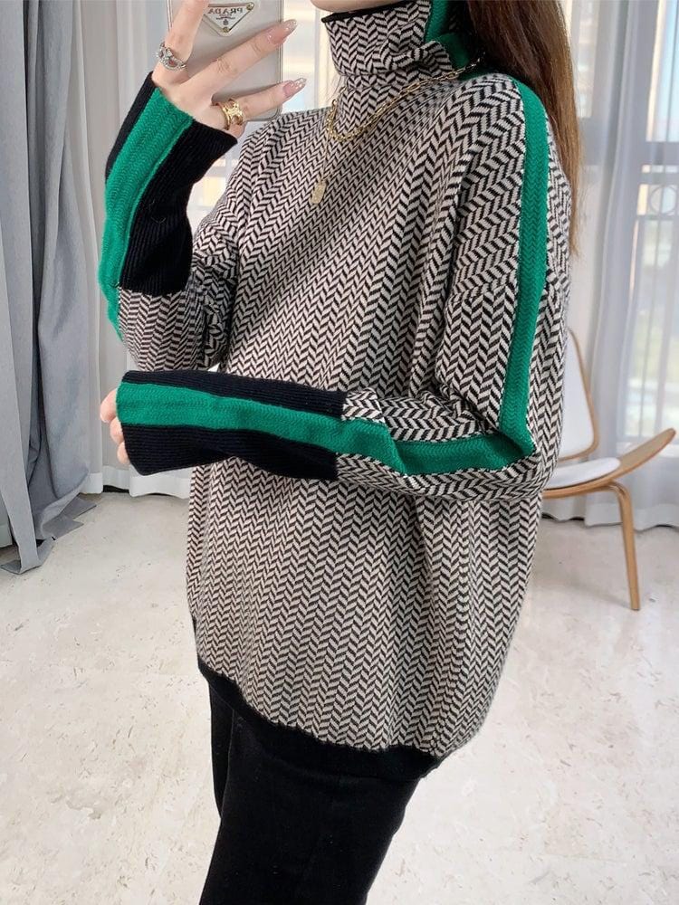 MW | Pullover mit geometrischem Druck