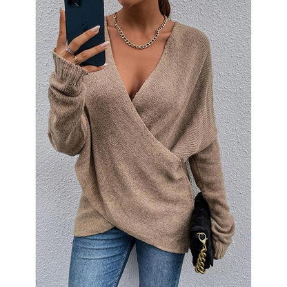 MW | Sexy Pullover mit gekreuzter Front