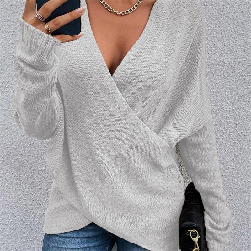 MW | Sexy Pullover mit gekreuzter Front