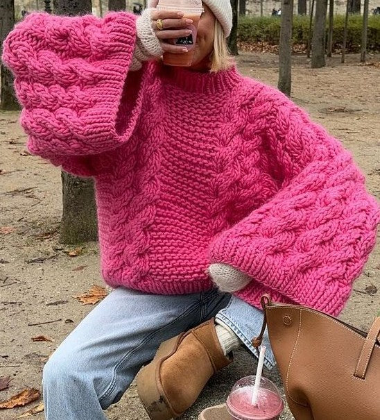 MW | MW – Grober Zopfmusterpullover