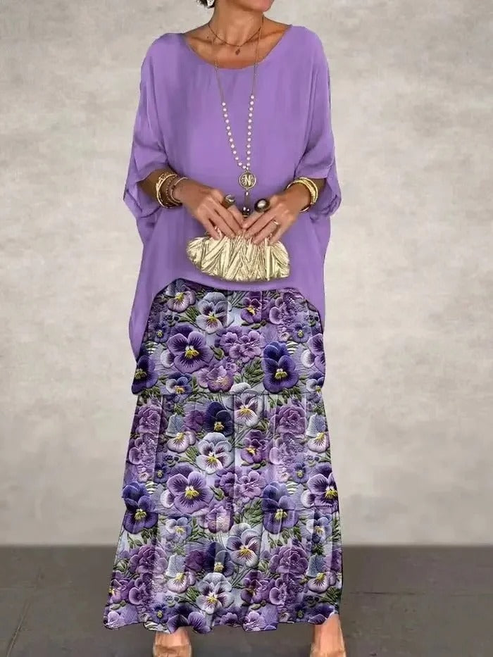 MW | Locker geschichtetes Maxikleid