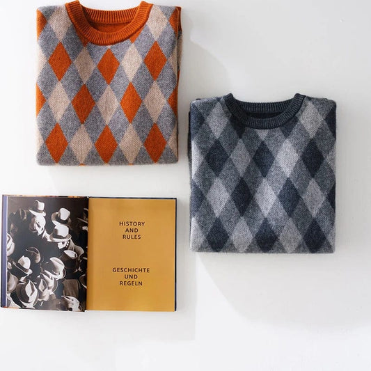 MW | O-Ausschnitt bunter Wollpullover 2024