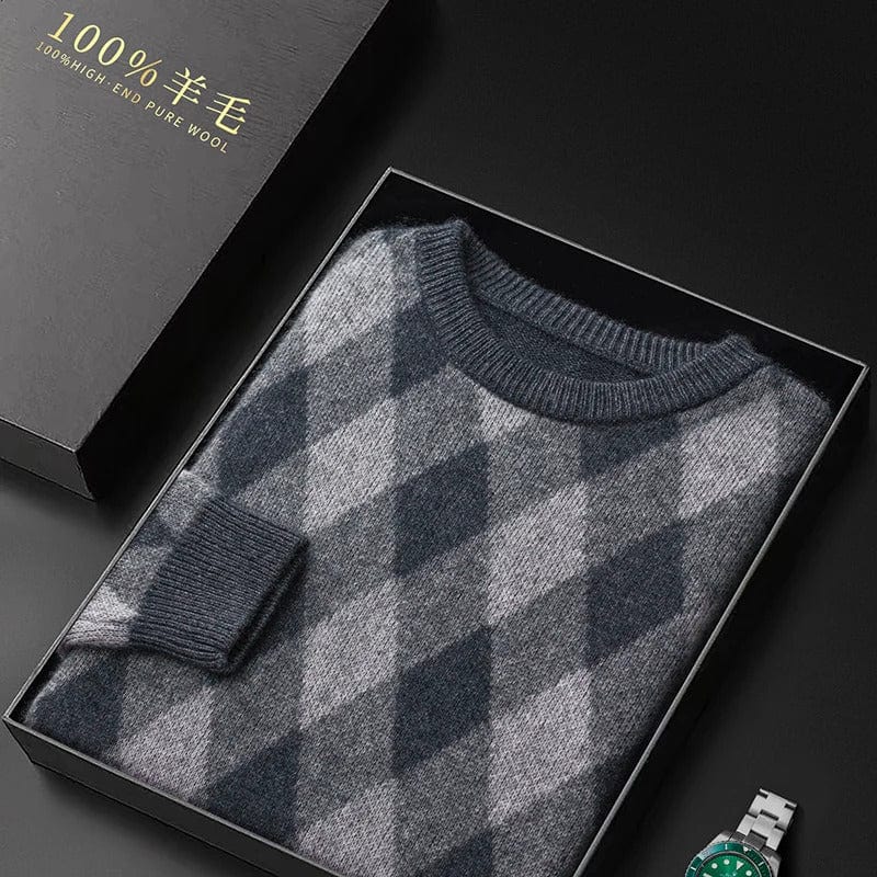 MW | O-Ausschnitt bunter Wollpullover 2024