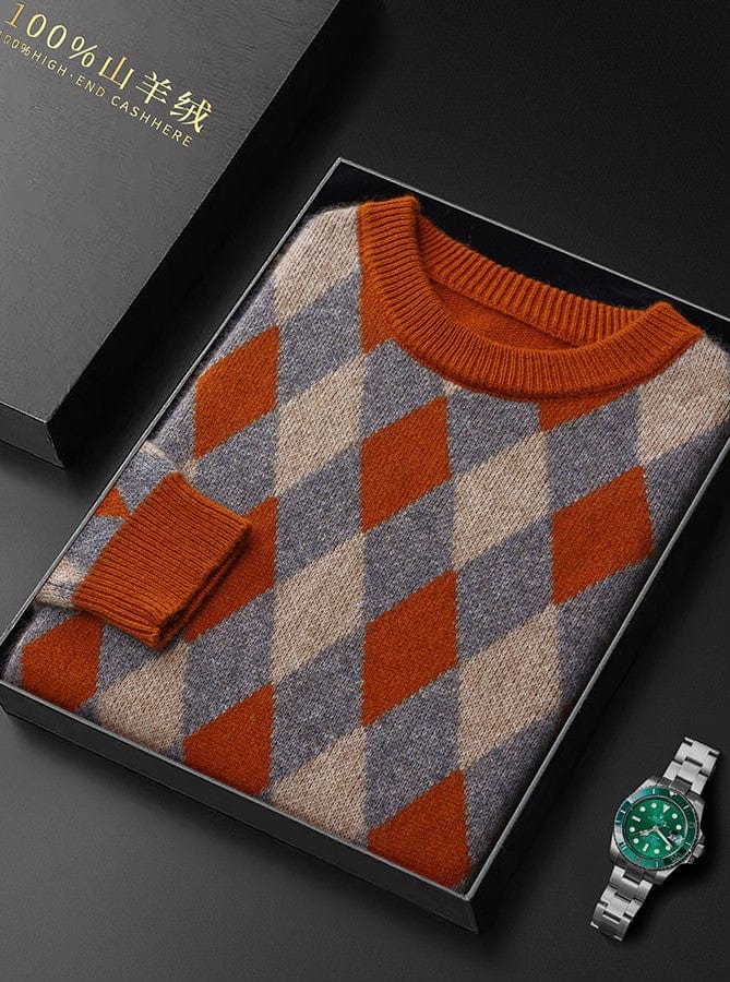 MW | O-Ausschnitt bunter Wollpullover 2024