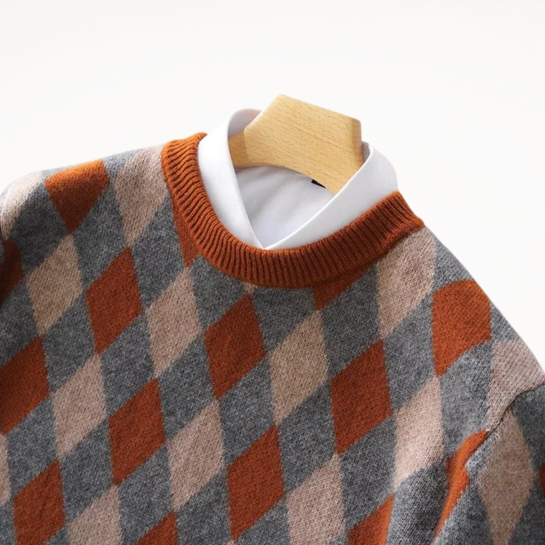 MW | O-Ausschnitt bunter Wollpullover 2024