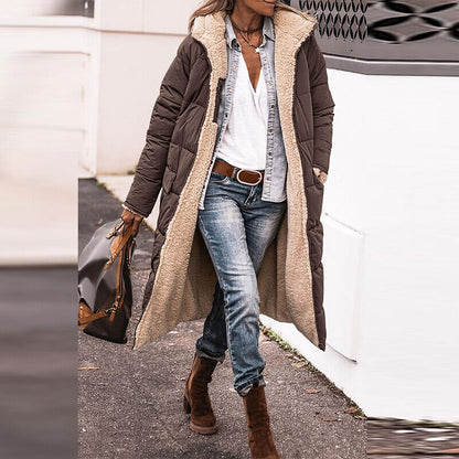 MW | Reversible lange Sherpa Jacke