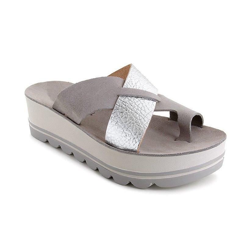 MW | Stilvolle Plateausandalen mit gekreuzten Riemen